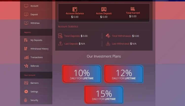 Premium Bitcoin Hyip Script Custom Design 2 User Dashboard