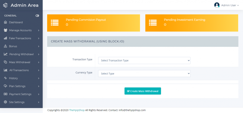 Thehyipshop - Bitcoin Doubler Script Mass Payouts