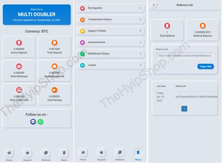 Crypto Doubler Script Mobile